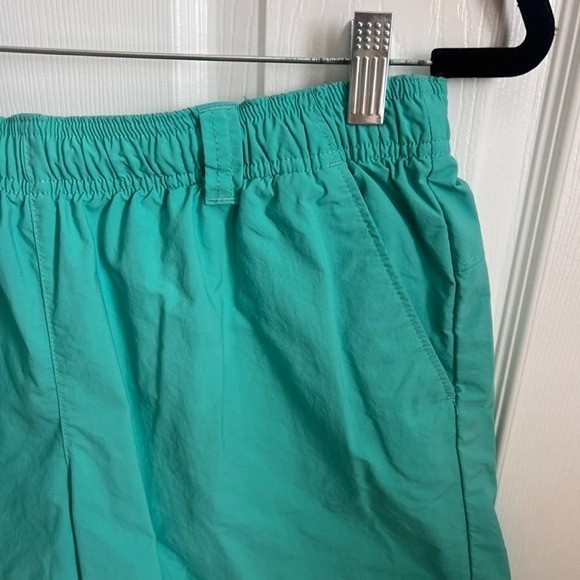 Columbia Ladies PFG Fishing Shorts Elastic Waist Quick Dry Outdoor Teal Size S