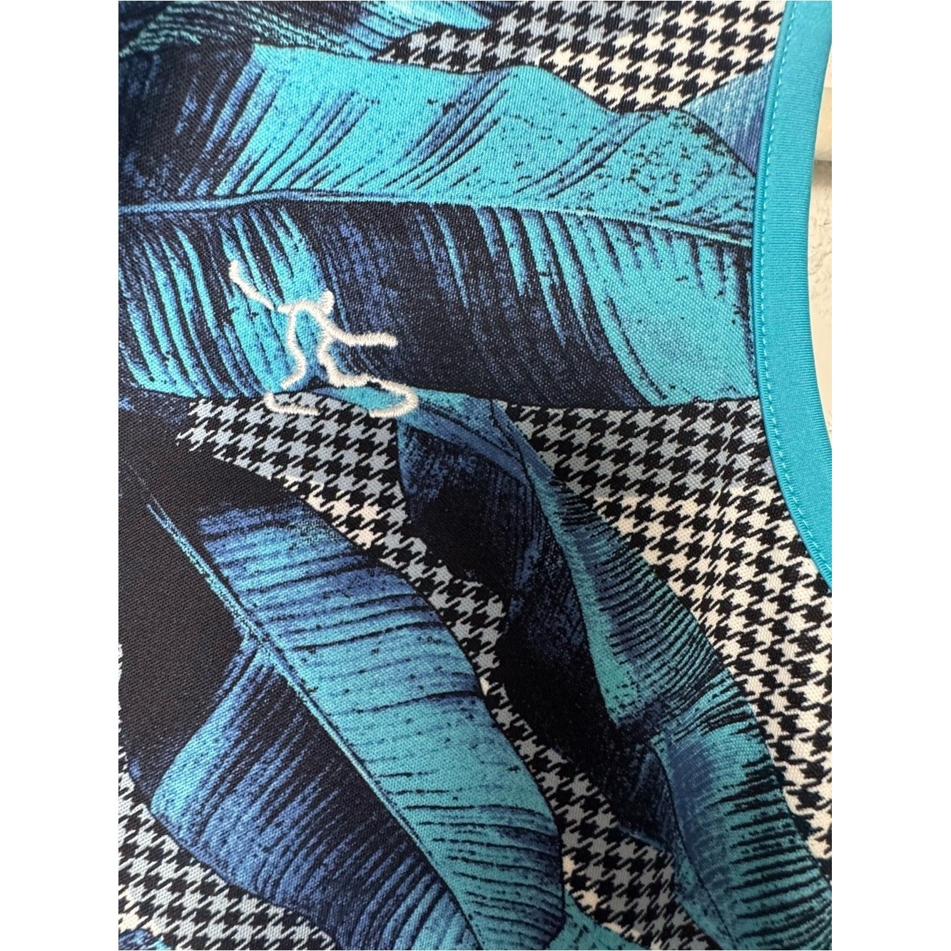 Tail Sleeveless Belicia Fusion Dress banana leaf print zip Golf Tennis Sporty S