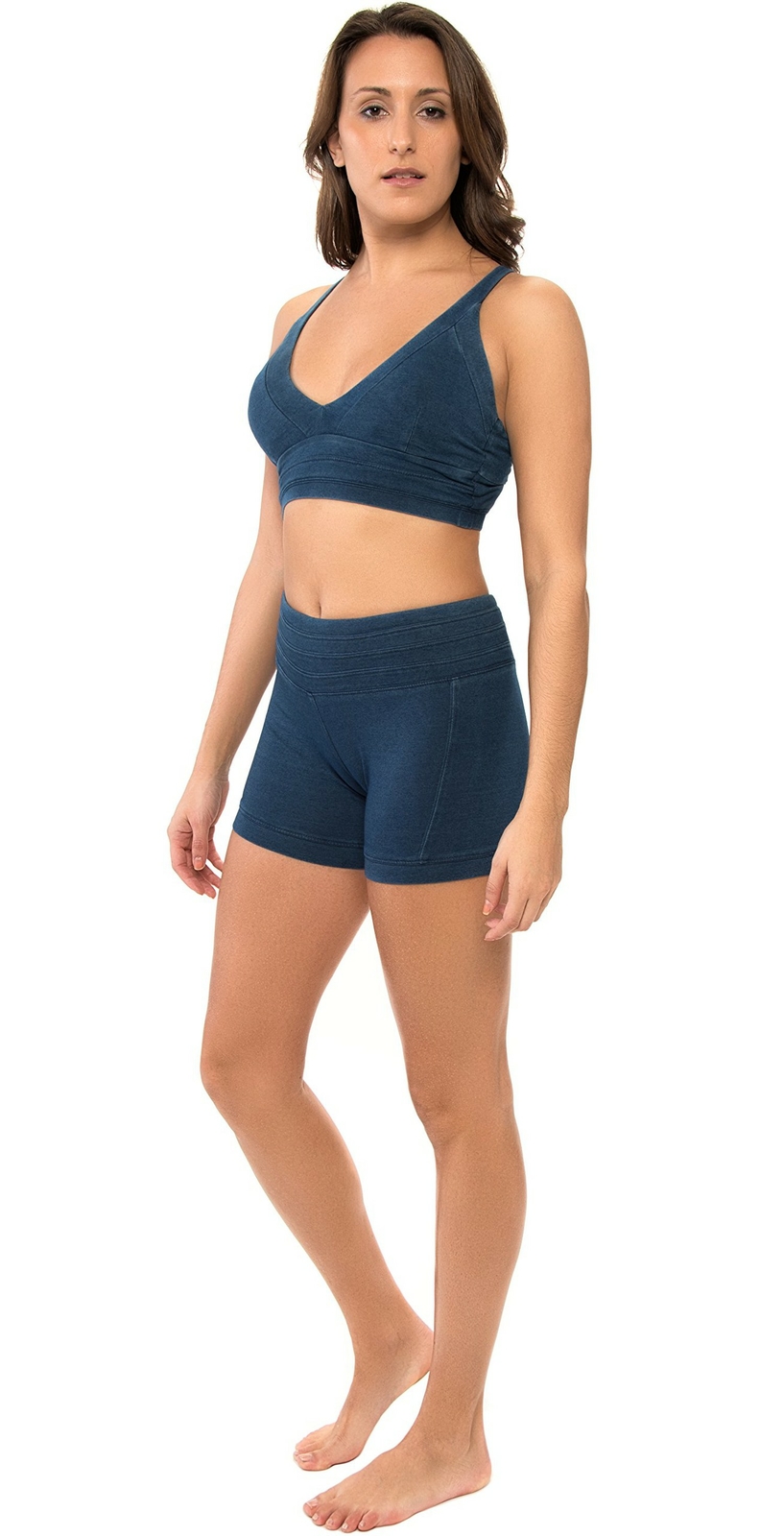 Body Glove Women’s Swift Cross Back Sports Bra, Denim, X-Large