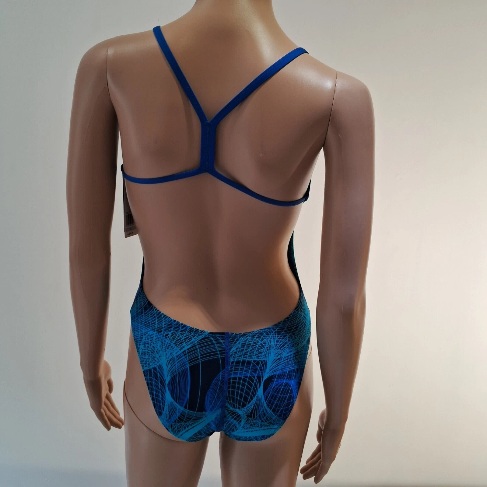 NWT SPEEDO Girl 26 Competition Swimsuit Cyclone Strong Endurance+ $84 Blue Swim