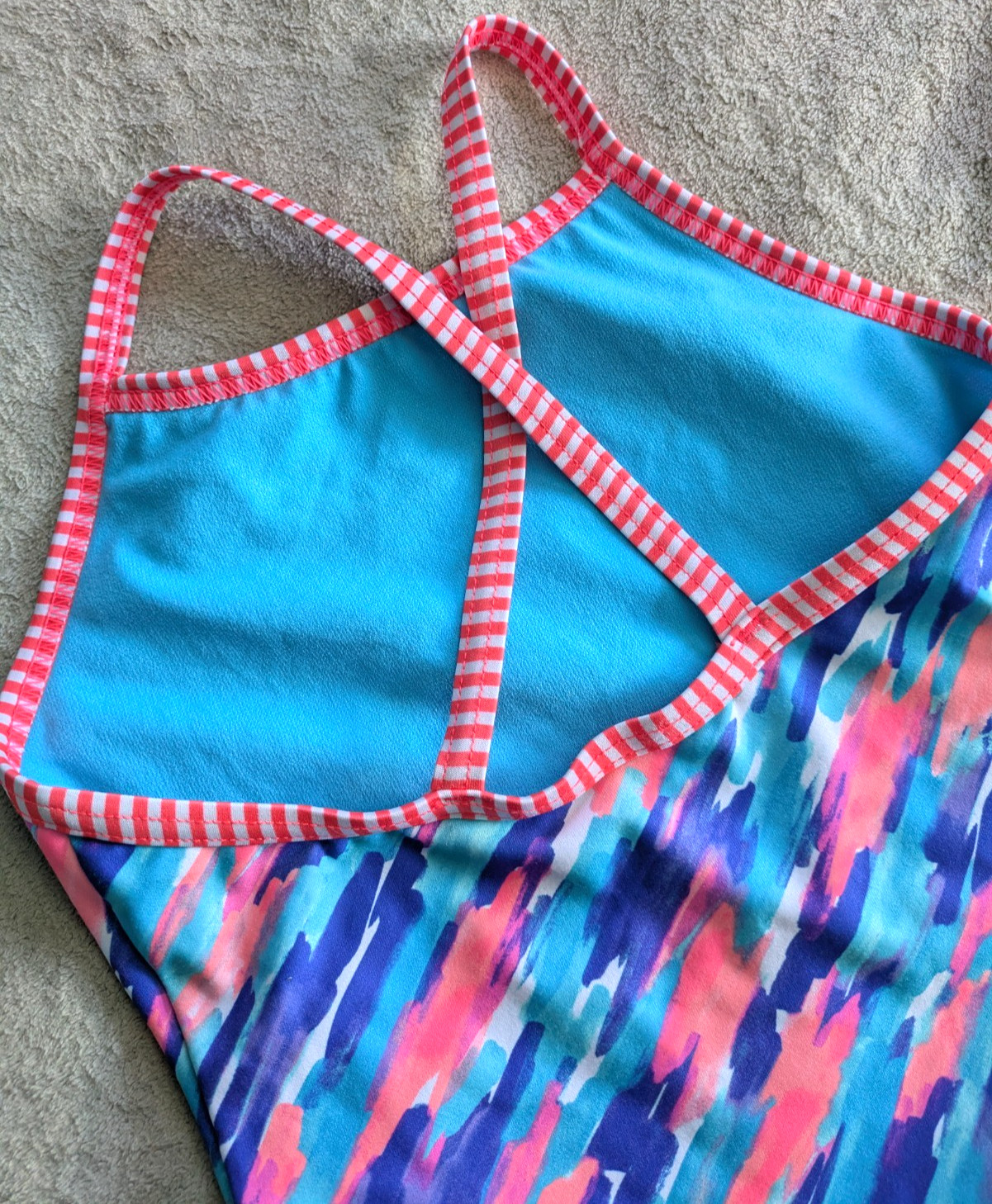 DOLFIN – UGLIES One Piece Swimsuit Womens Size 30 Pink Blue Orange White