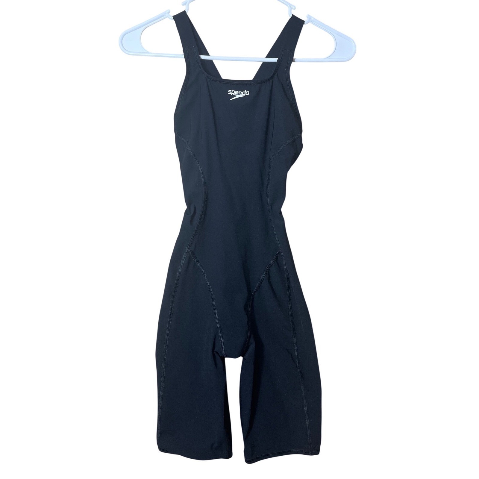 Speedo PowerPLUS Kneeskin Technical Swimsuit Black One Piece Size 28