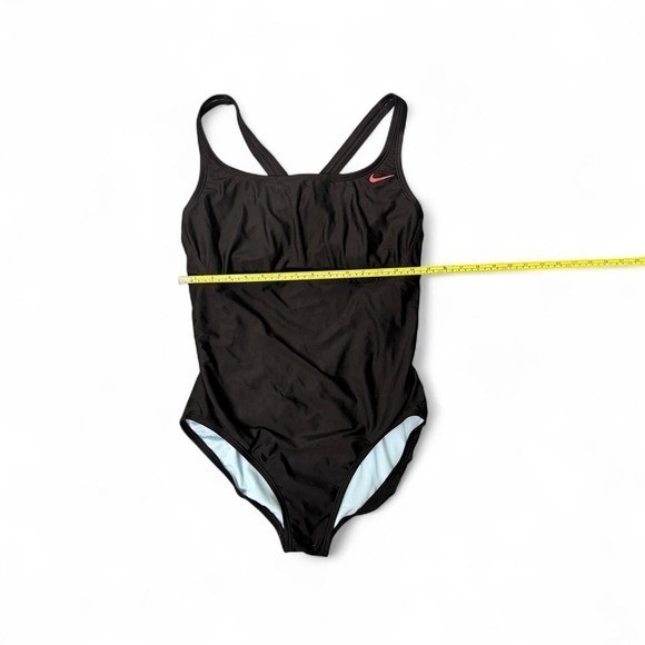 Women’s Nike black light blue one piece racerback swimsuit mesh detail size 14
