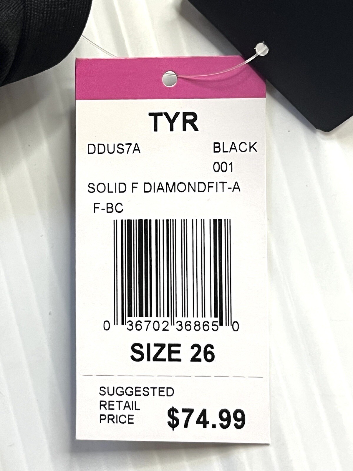 TYR DuraFast Elite DiamondFit Solid One Piece Swimsuit Black Women’s Size 26 NWT
