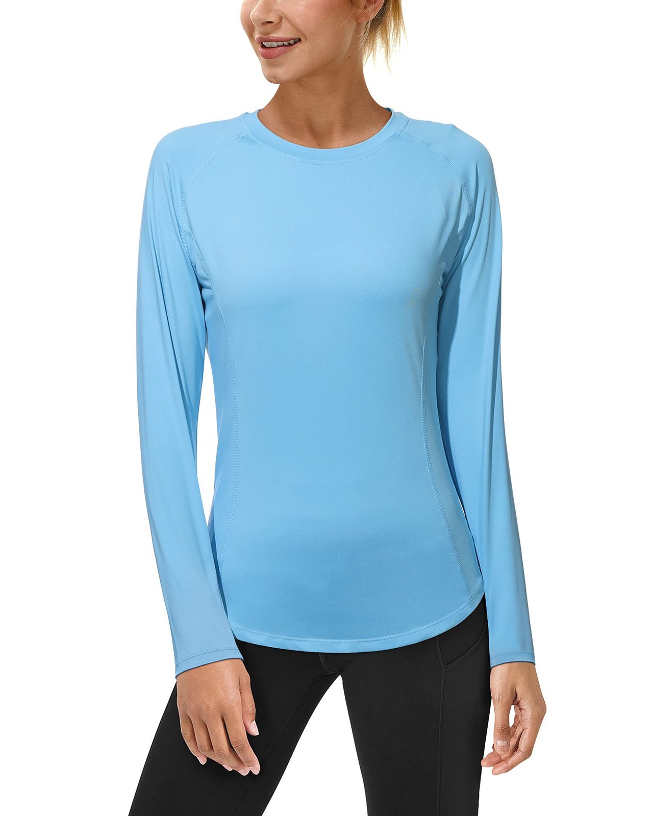 Roadbox Women’s Long Sleeve UV Sun Shirts UPF 50+ Workout Swim Rash Guard Tops