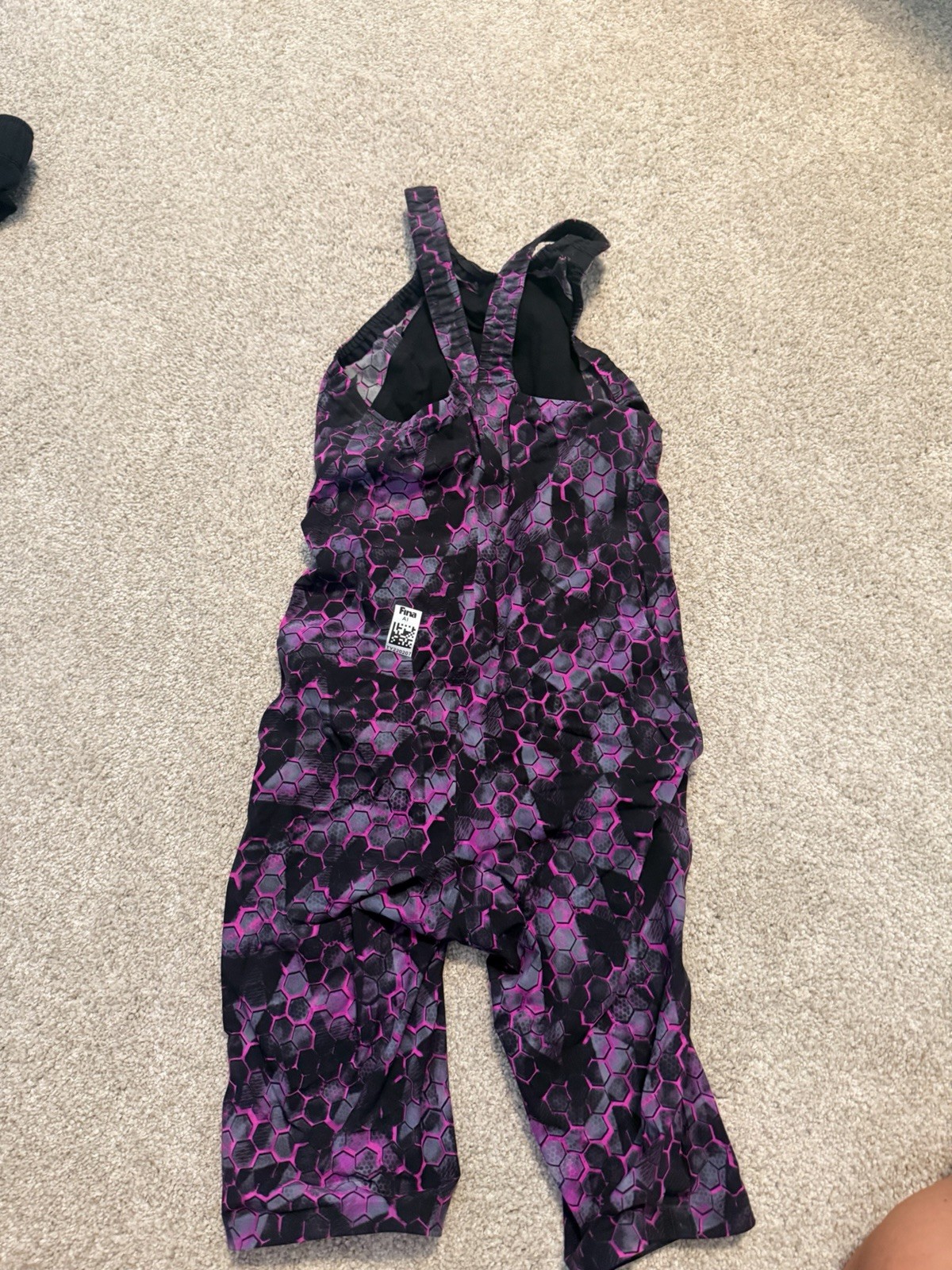 TYR Women’s Competitive Kneeskin One-Piece Swimsuit Purple/Black Size 30