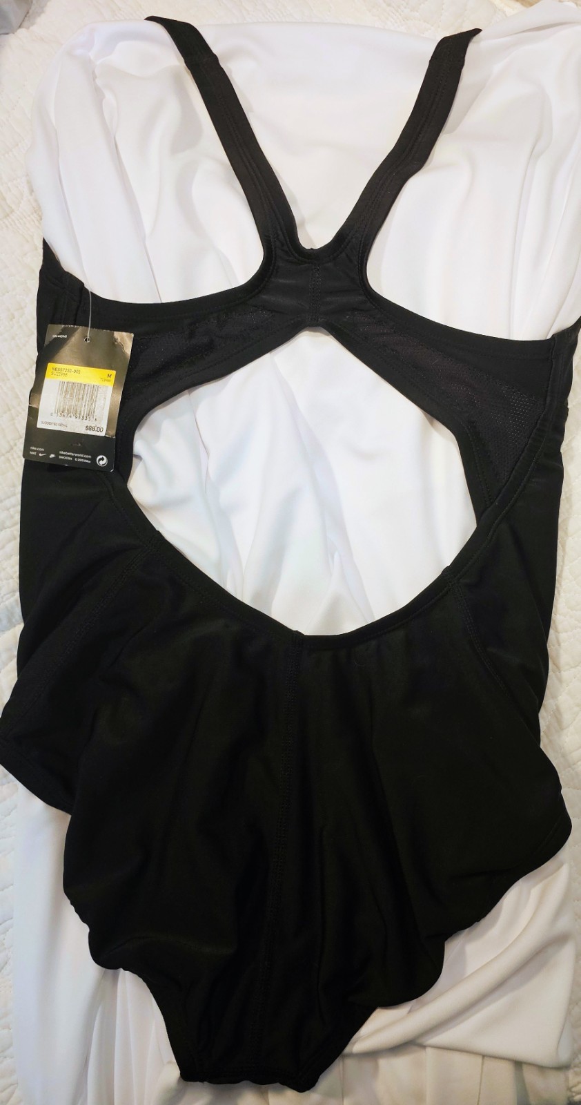 Nike One Piece Competitive Swimming Swimsuit Black Size M Regular Sport Swimwear