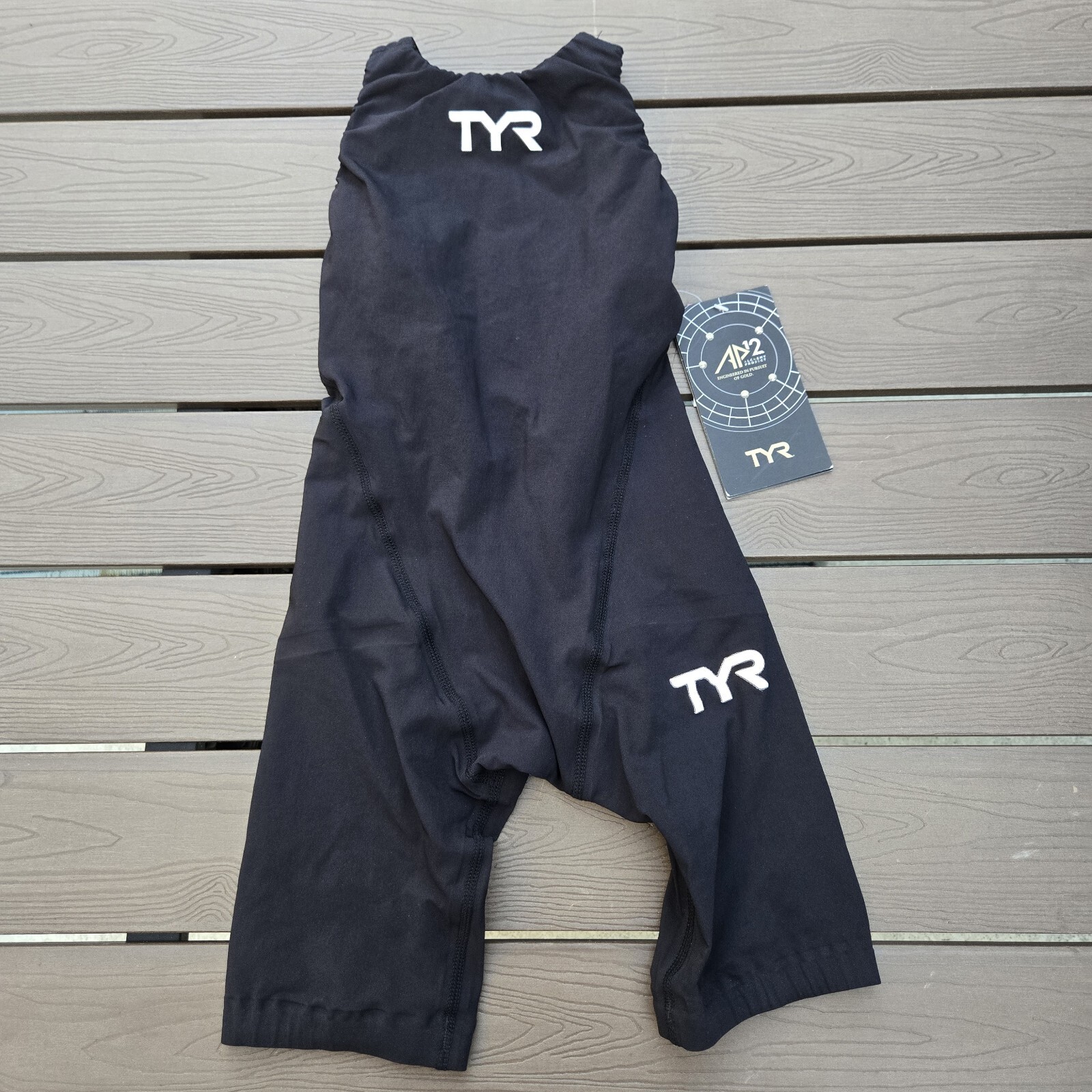 TYR Women’s AP12 Closed Back Short John Speed Suit Techsuit Black Sz 26 FINA New