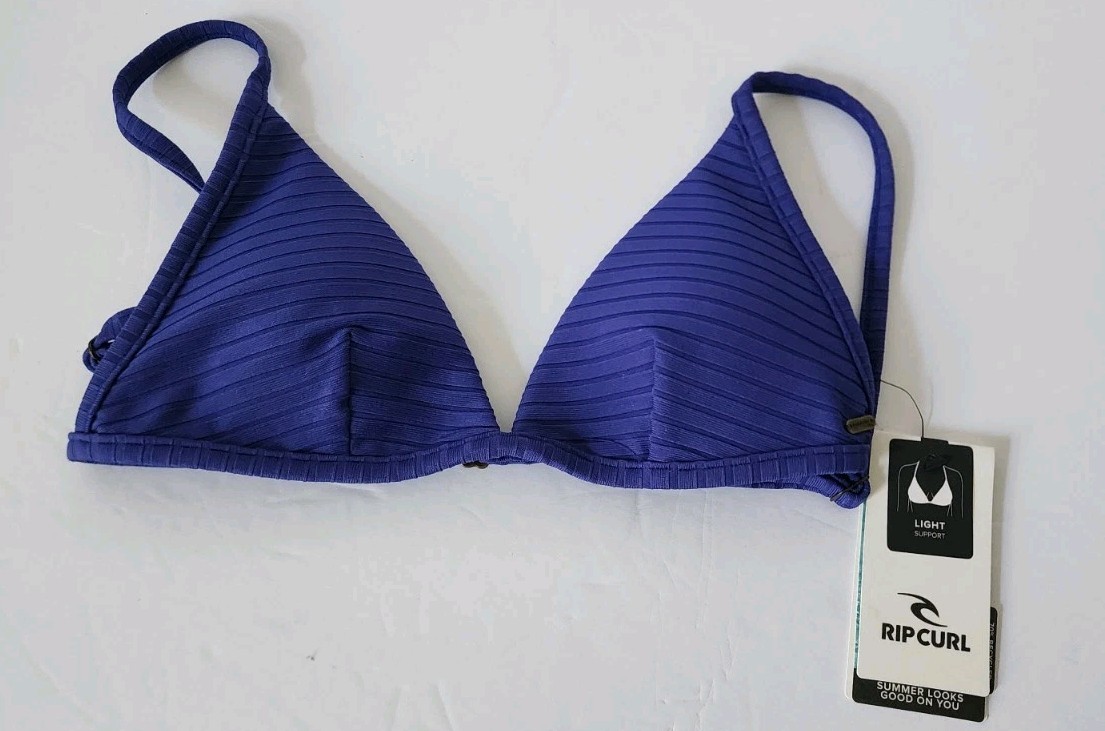 Rip Curl Women’s Standard Premium Surf Fixed Triangle Top Blue Size M New