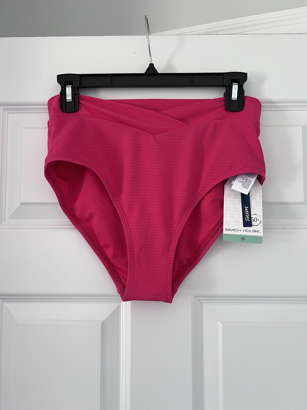 Beach House Rose Hi-Waisted Solid Bottom Sun Pink NWT Size 8