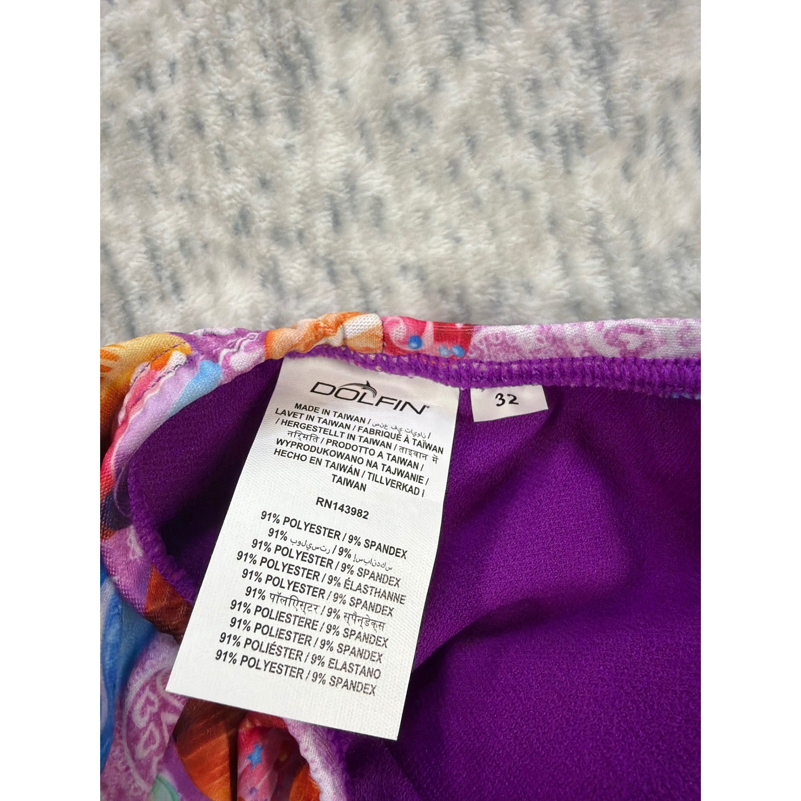 Dolfin Uglies Womens Cupcake Macaron Print One Pc Swimsuit 32 DS0510C35D Purple
