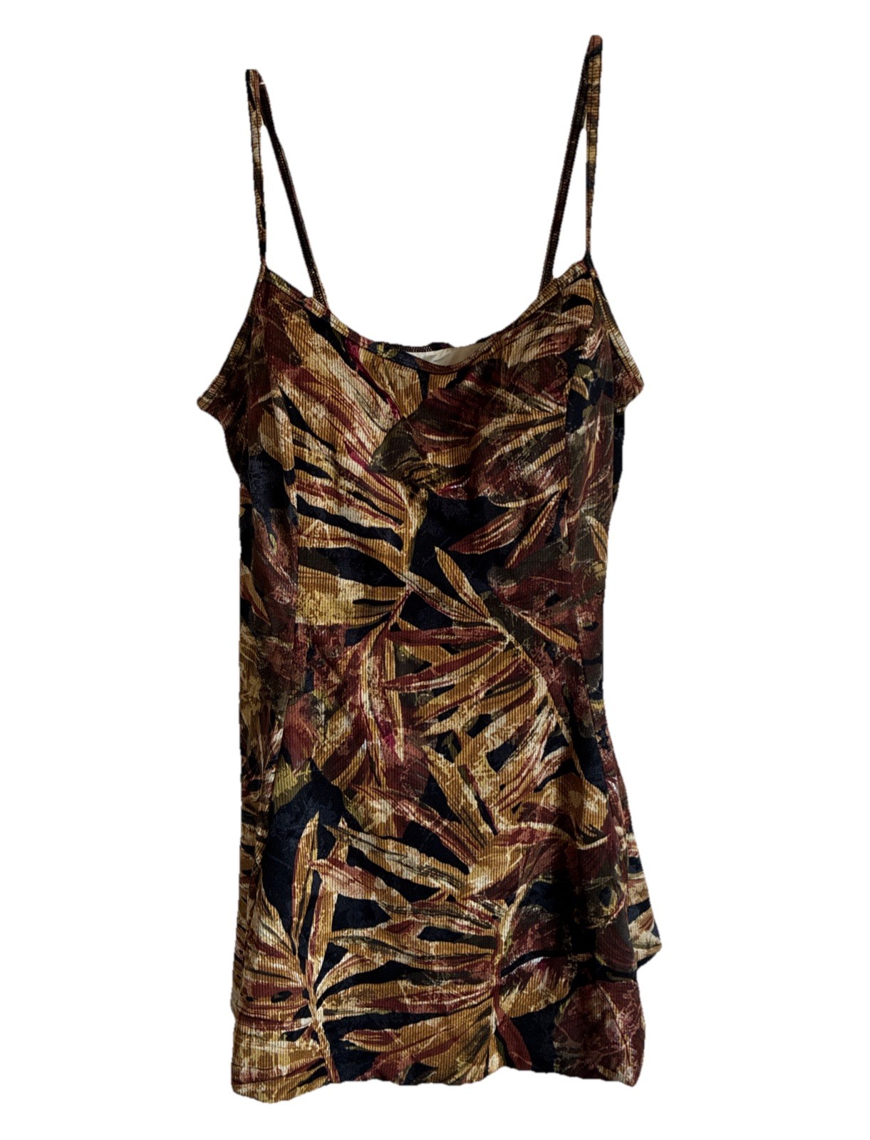 SUIT YOURSELF-Gold EARTH TONES BATHING Swimsuit 1-Piece Sz 14 Made In Canada