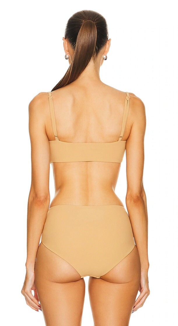 NWOT CHRISTOPHER ESBER Ruched Prong Bandeau Bikini Top + Bikini Brief US8 $343