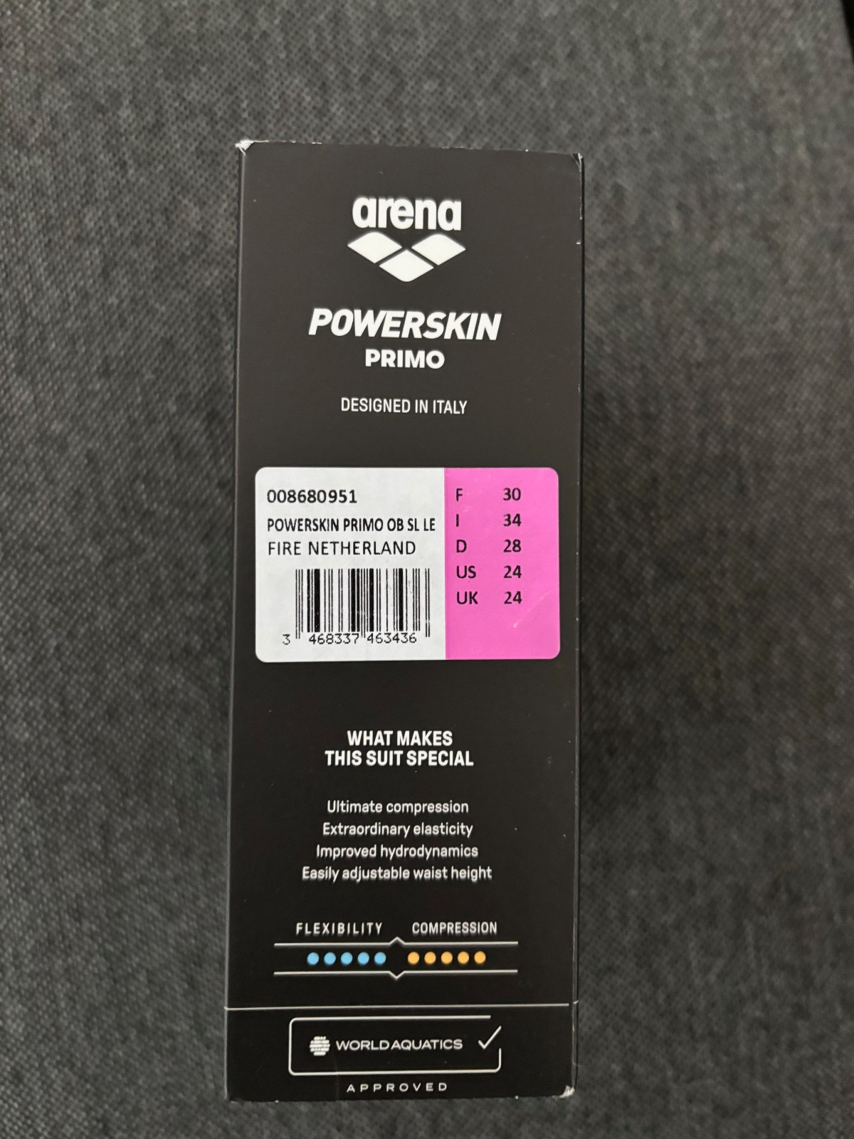 Arena Women’s Powerskin Primo Fireflow, size: F 30 / I 34 / D 28 / US 24 / UK 24