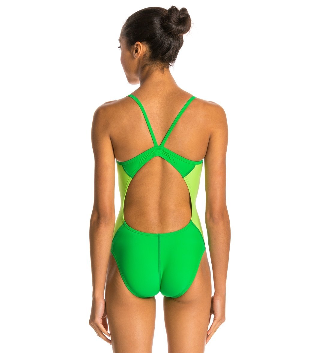 SPEEDO Women’s PowerFLEX Eco Revolve Splice Energy Back One Piece Swimsuit