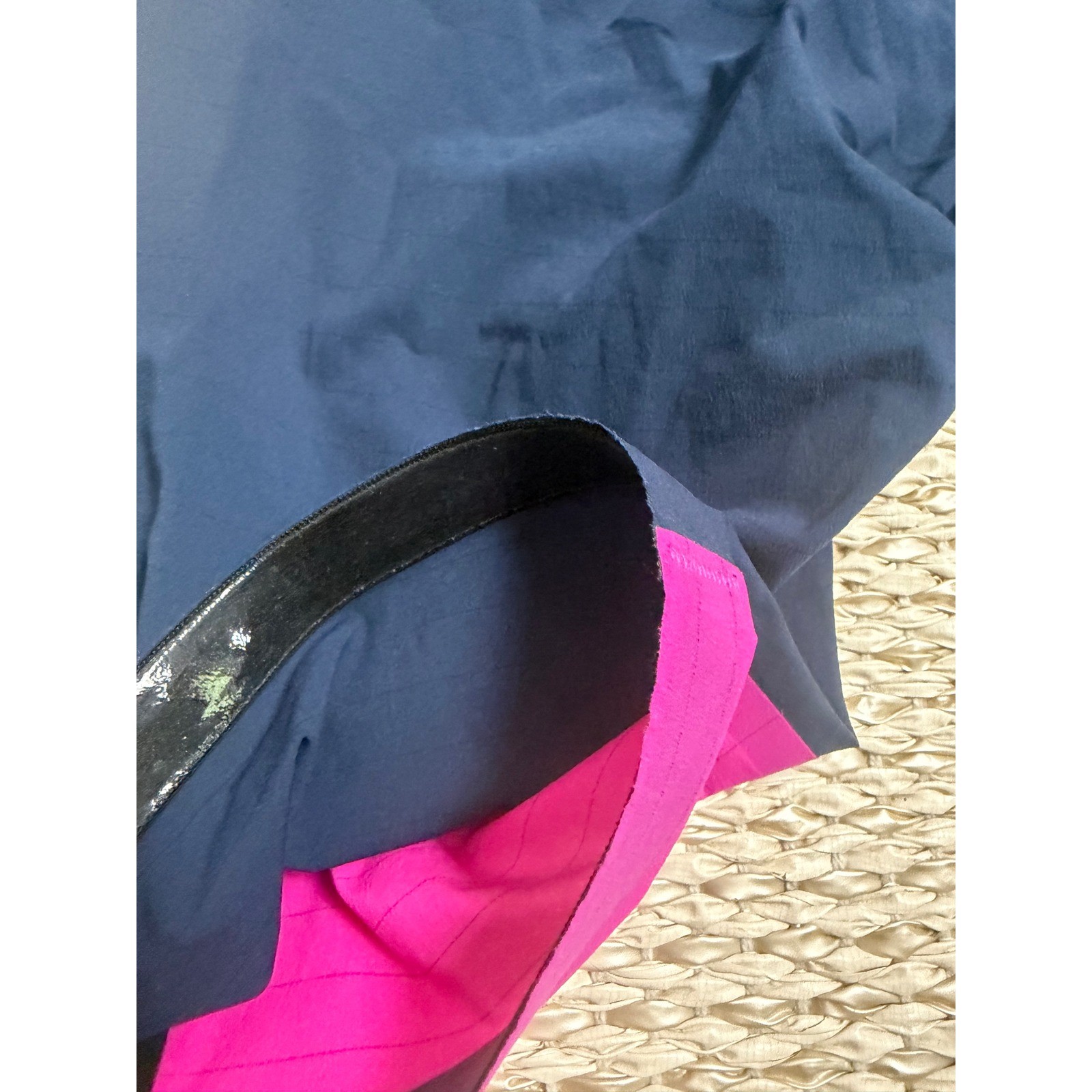 Arena Powerskin Carbon Open Back Kneeskin Racing Swimsuit Pink Navy Size 26