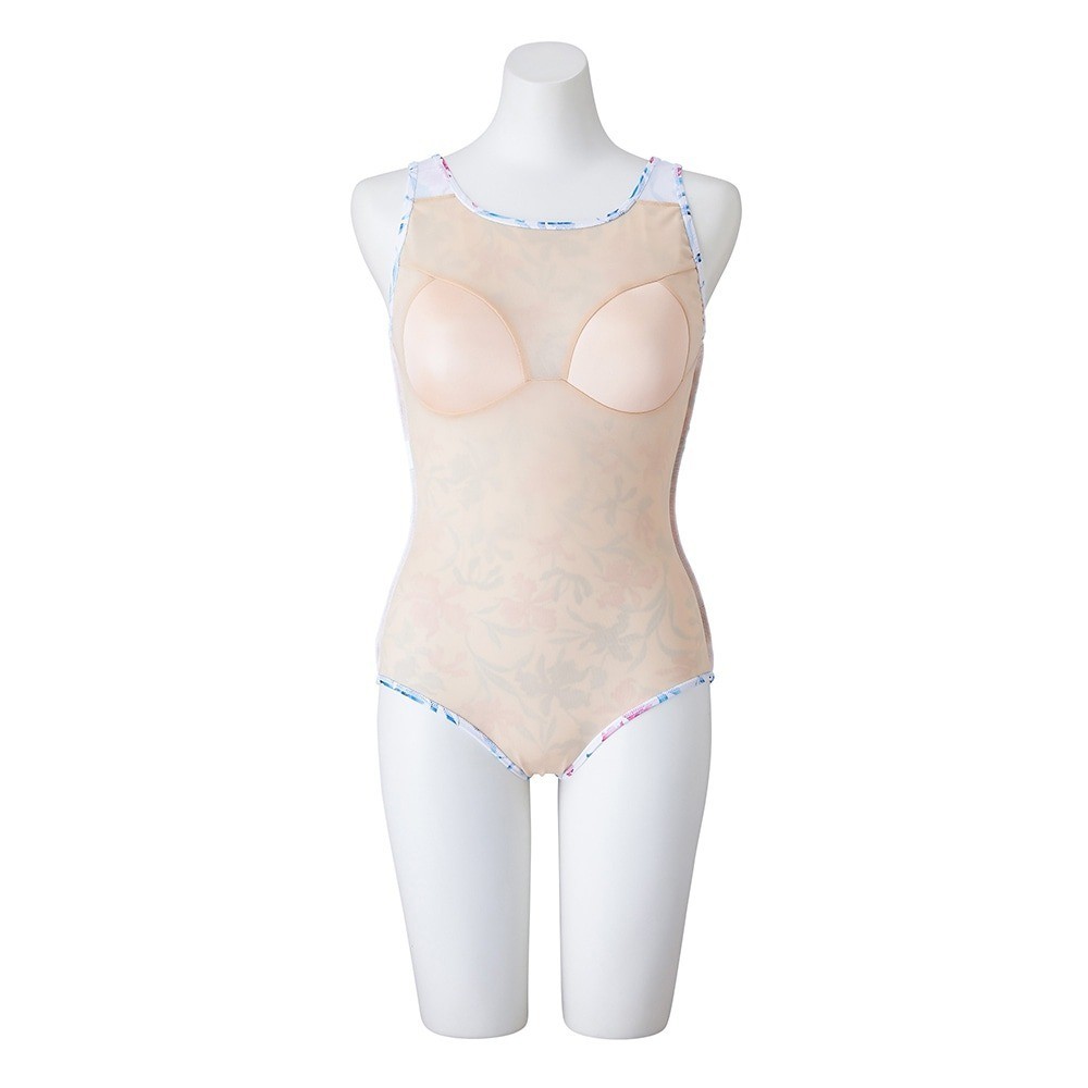 Mizuno Women’s Aqua Fitness One-Piece Swimsuit N2JAC37401 White 2025SS U-back