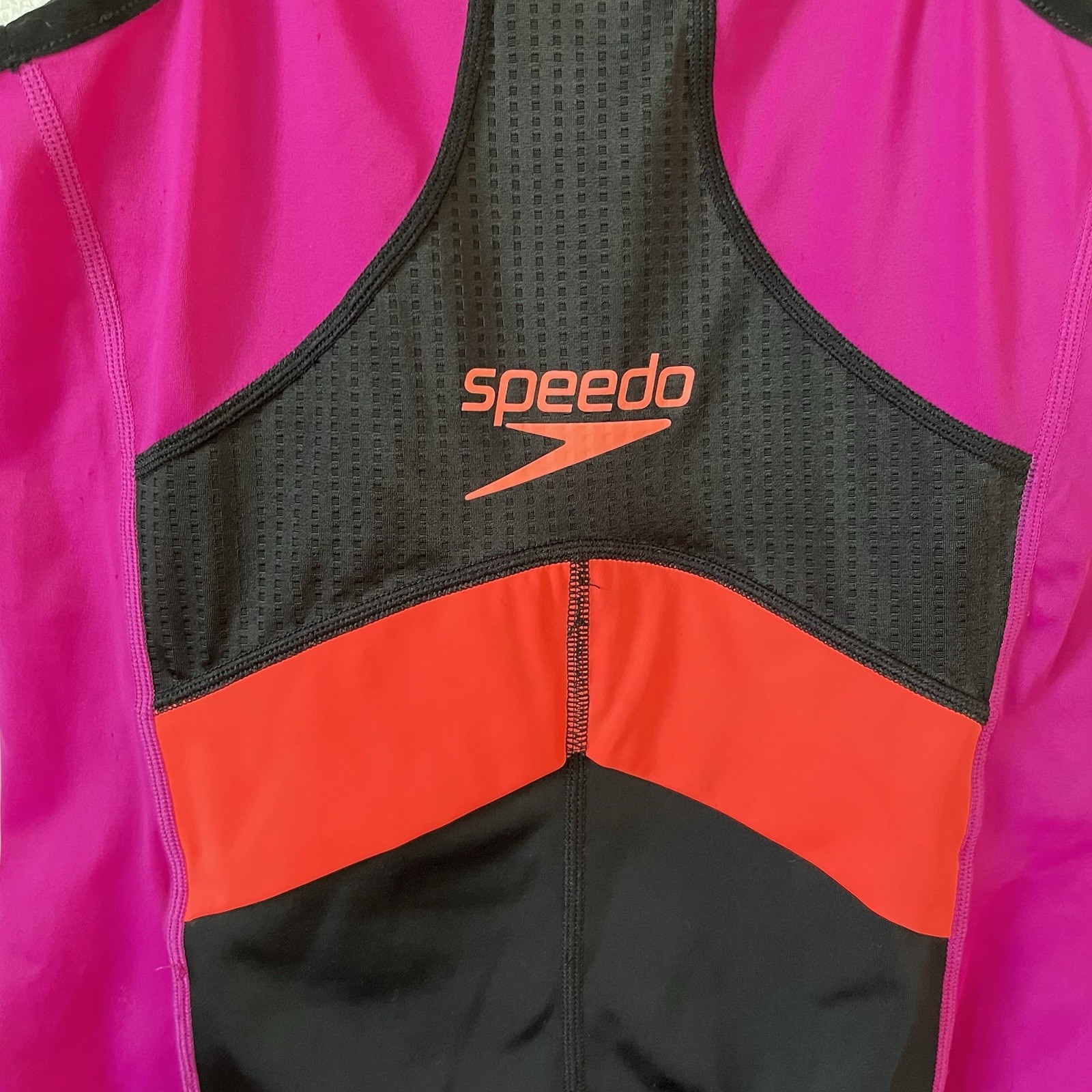 Speedo Womens L Fastskin Xenon Triathlon Sleeveless Top w/ Bra Black