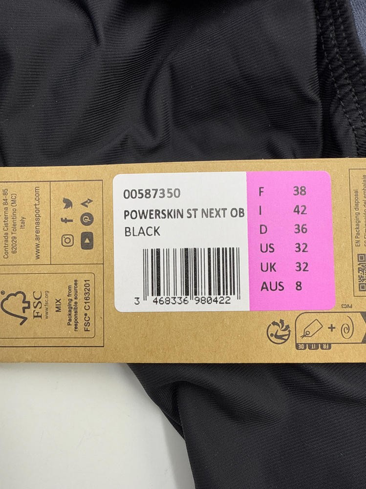 ARENA Women’s Standard Racing Suit Powerskin ST Next, Black. Size 32 (U.S.)