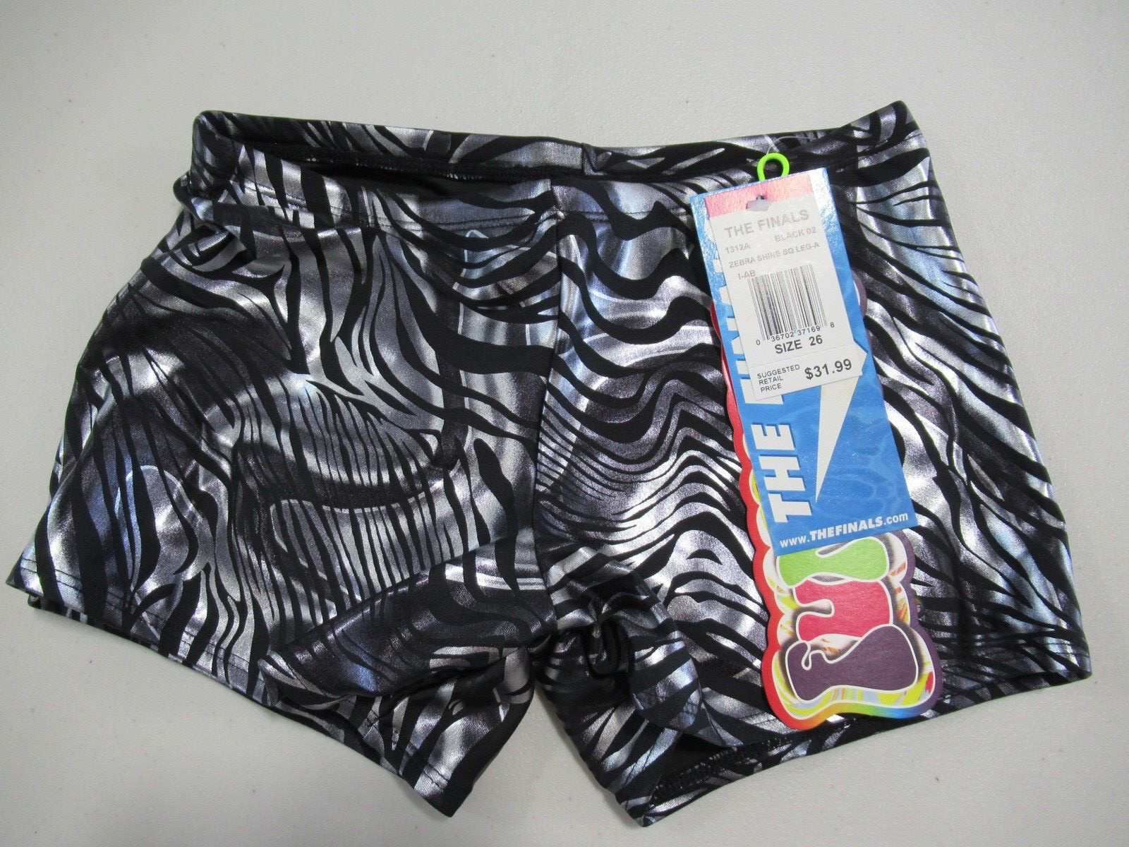 TYR The Finals Zebra Shine SQ Size 26 Black *NWT*