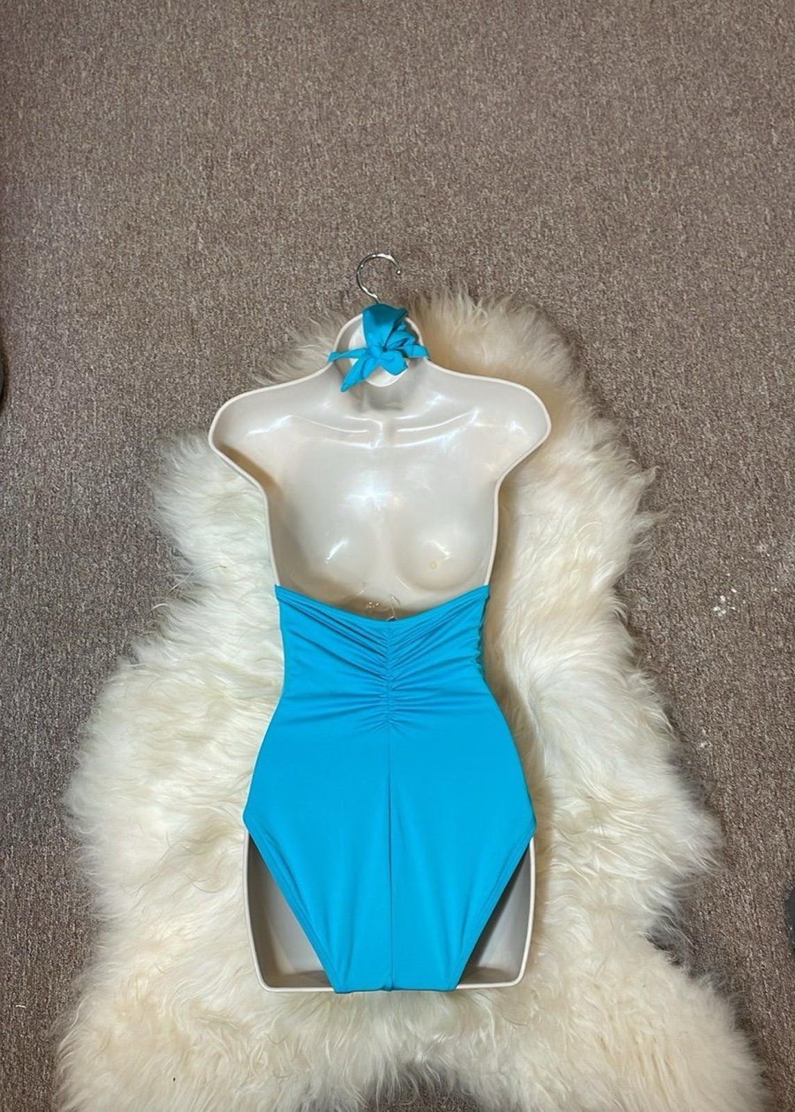 Carmen Marc Valvo Capri Blue One Piece Swimsuit NWT