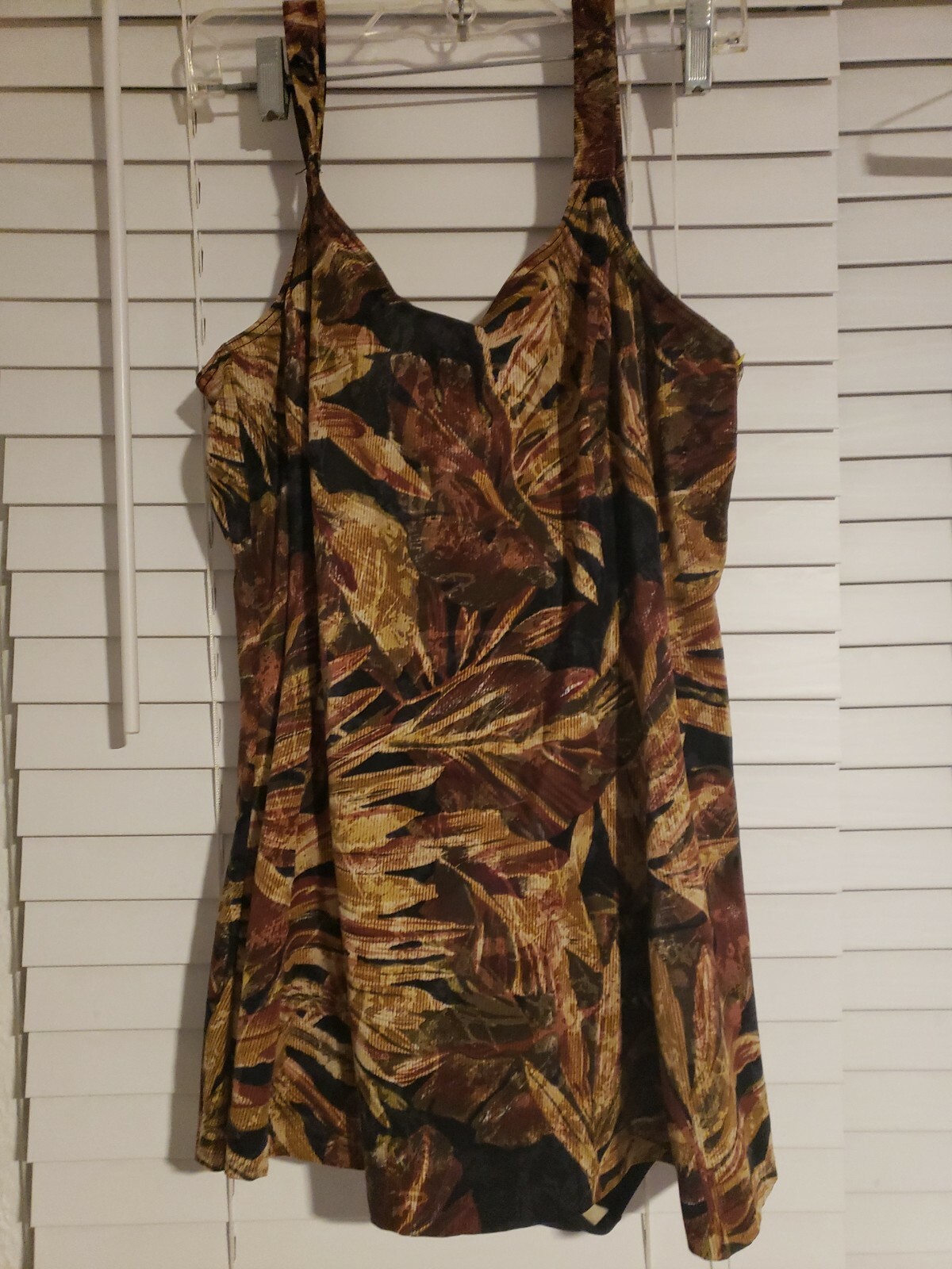 SUIT YOURSELF CANADA BROWN EARTH TONES BATHING SUIT DRESS SIZE 22W