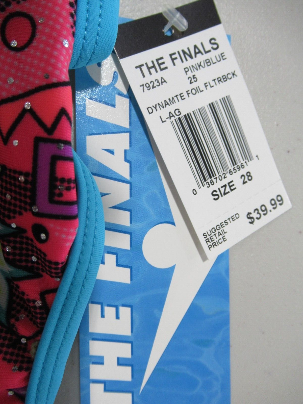 TYR The Finals Dynamte Foil Size 28 Pink/Blue *NWT*