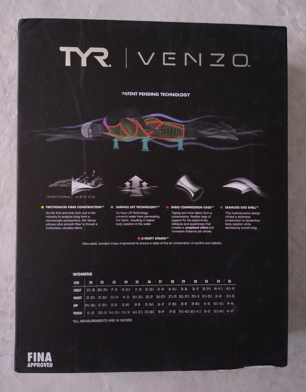TYR Venzo Genesis Closed Back Tech Swim Suit Color Steel Pink Size 20 Technical