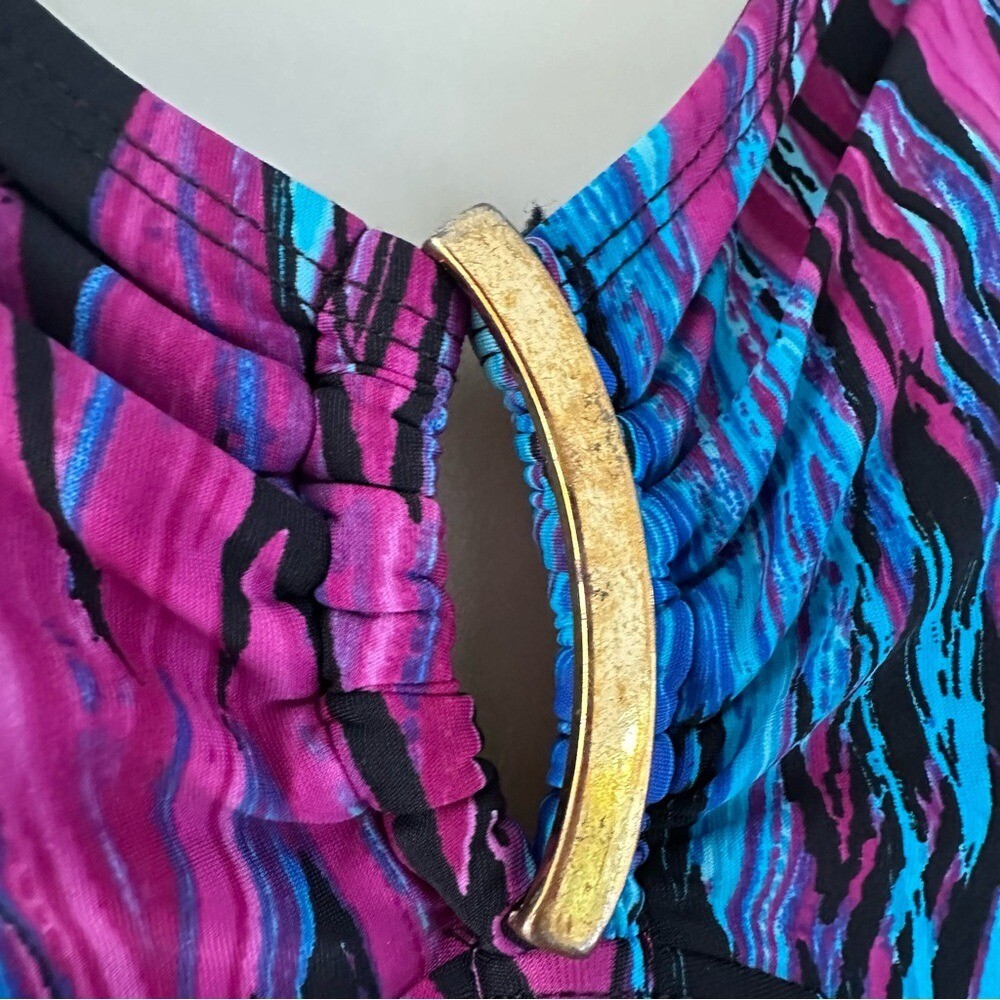 Spanx Wavelength Slimming Bandeau One Piece Swimsuit Strapless/Halter Sz16