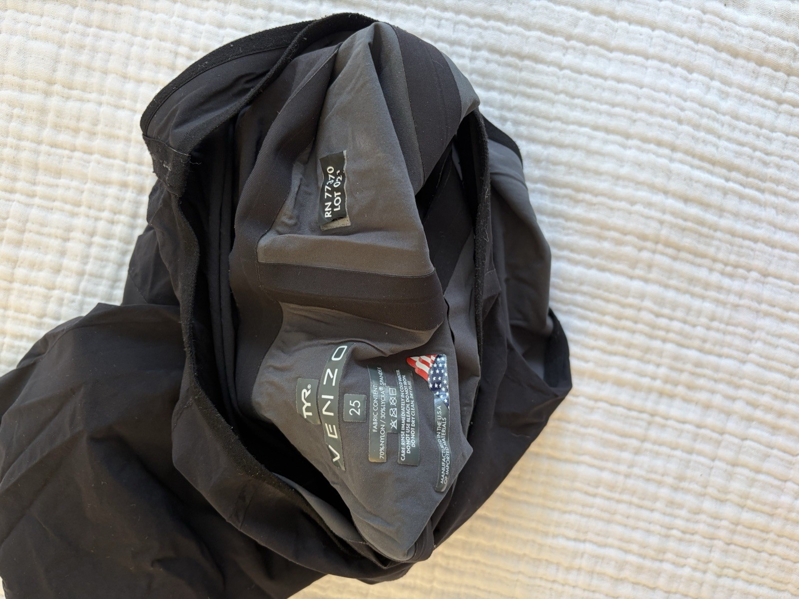 TYR Venzo Closed Back Size 25 Black Womens Barely Worn