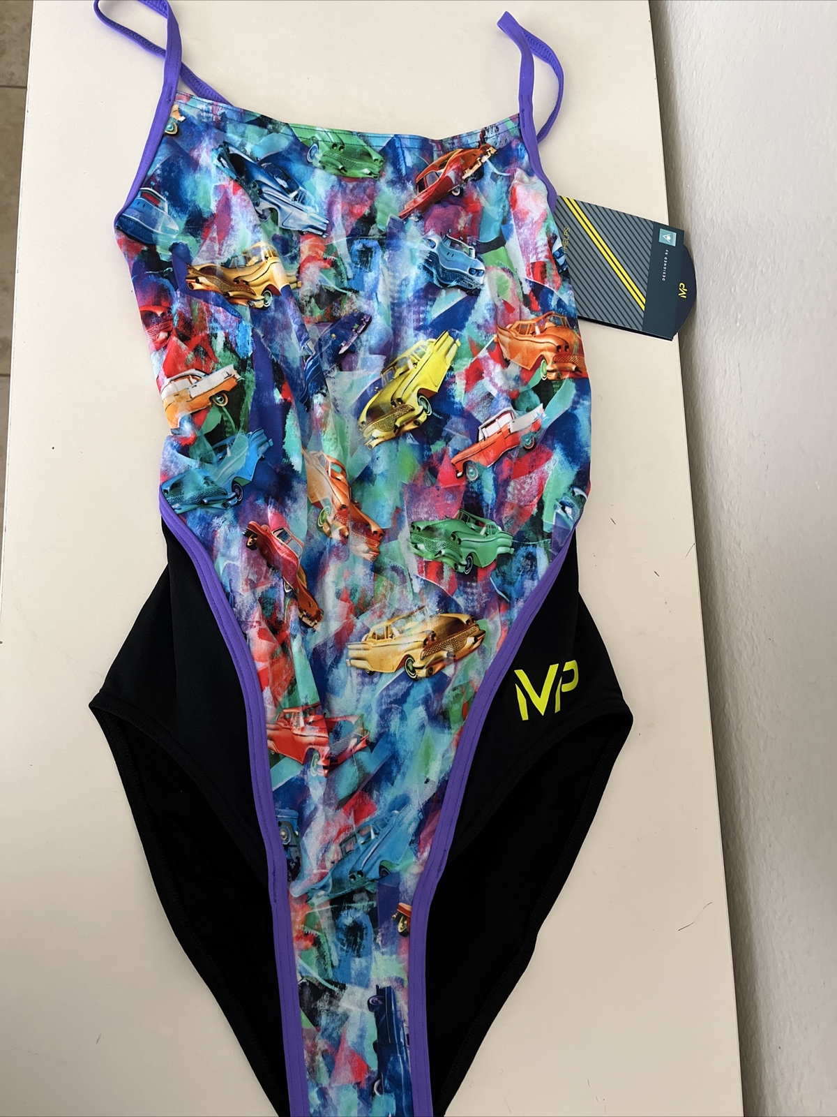 Size 32 Michael Phelps Training Racing Swim Suit Aqua Infinity Tech! Women Cars
