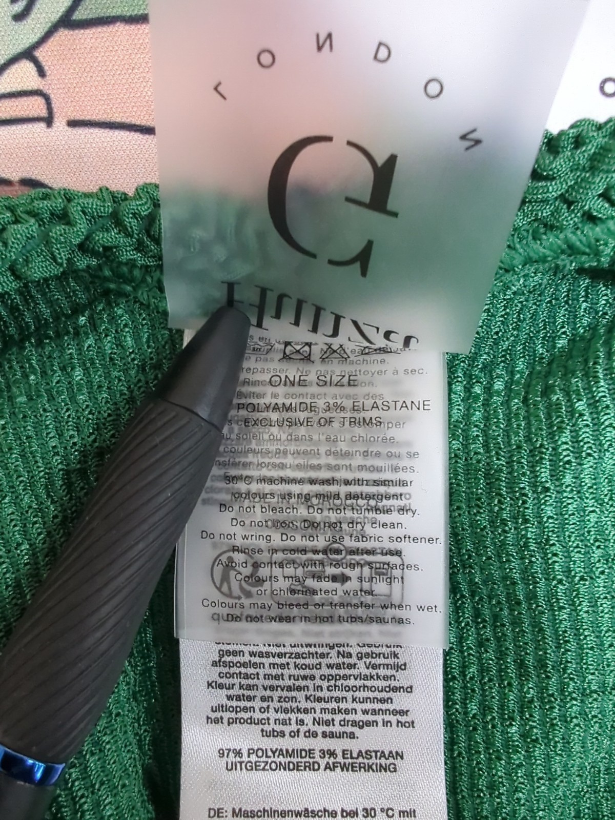 New Hunza G Square Neck Women’s One Piece Swimsuit Emerald Sz OS